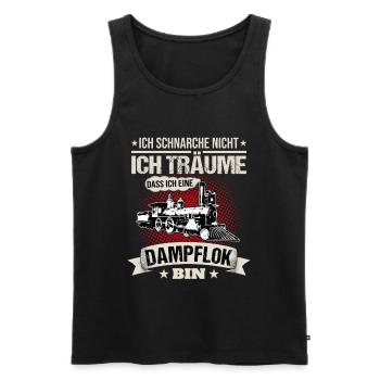 Dampflok Ich Schnarche Nicht Eisenbahner Geschenk - Männer Premium Bio Tank Top - Schwarz - Vorne - AI Model Male 178 light (178cm)