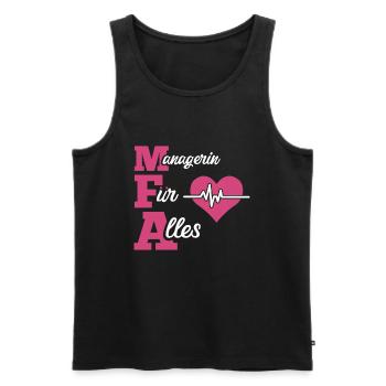 Arzthelferin, MFA, Medizinische Fachangestellte, - Männer Premium Bio Tank Top - Schwarz - Vorne - Michal (187cm)