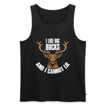 Jäger Jagd Jagen Lustig Geschenk - Männer Premium Bio Tank Top - Schwarz - Vorne - Michal (187cm)