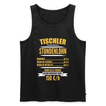 Tischler Meister, Schreiner Meister Geschenkidee I - Männer Premium Bio Tank Top - Schwarz - Vorne - Michal (187cm)