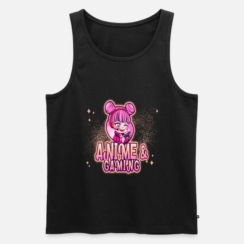 Anime & Gaming - Männer Premium Bio Tank Top - Schwarz