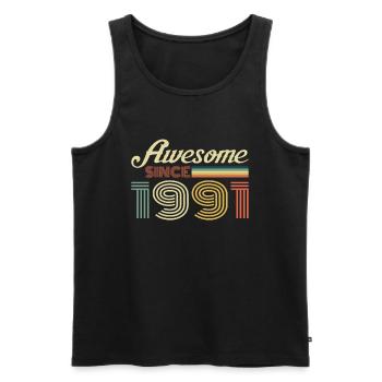Vintage 1991 anniversaire cadeau vintage rétro - Débardeur bio Premium Homme - noir - Devant - Michal (187cm)