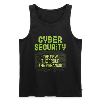 Cyper Security Les rares fiertés de la - Débardeur bio Premium Homme - noir - Devant - AI Model Male 178 light (178cm)