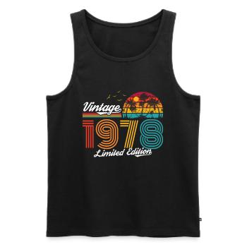 Vintage 1978 78 Anniversaire Rétro Millésime cadeau - Débardeur bio Premium Homme - noir - Devant - Michal (187cm)