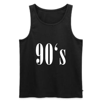 90's Nineties Neunziger - Männer Premium Bio Tank Top - Schwarz - Vorne - AI Model Male 178 light (178cm)