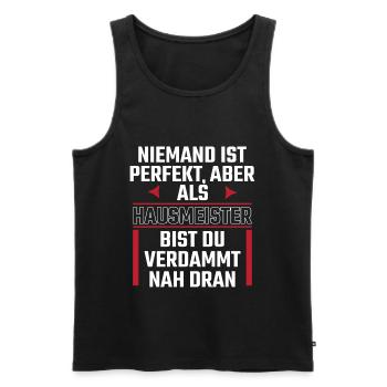 Hausmeister Haustechniker, Hauswart Geschenk - Männer Premium Bio Tank Top - Schwarz - Vorne - Michal (187cm)