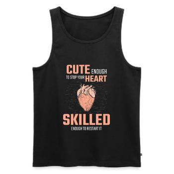 Gift for the paramedic, paramedic - Men's Premium Organic Tank Top - black - Front - AI Model Male 178 light (178cm)