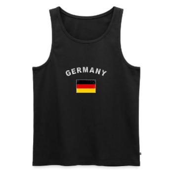 Germany german flag flag - Men's Premium Organic Tank Top - black - Front - AI Model Male 178 light (178cm)