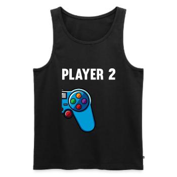 Gamer 1 2 Player Gaming Gaming Console Gift - Men's Premium Organic Tank Top - black - Front - Michal (187cm)