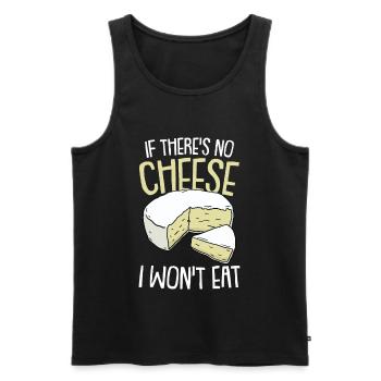 Cheese Cheese Cheddar Mouse Cheese Piece Saying Gift - Men's Premium Organic Tank Top - black - Front - AI Model Male 178 light (178cm)
