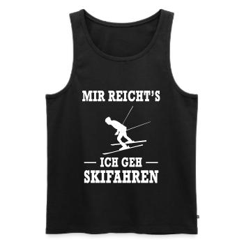 Skifahren Ski Fahren Skifahrer Spruch Geschenk - Männer Premium Bio Tank Top - Schwarz - Vorne - Michal (187cm)