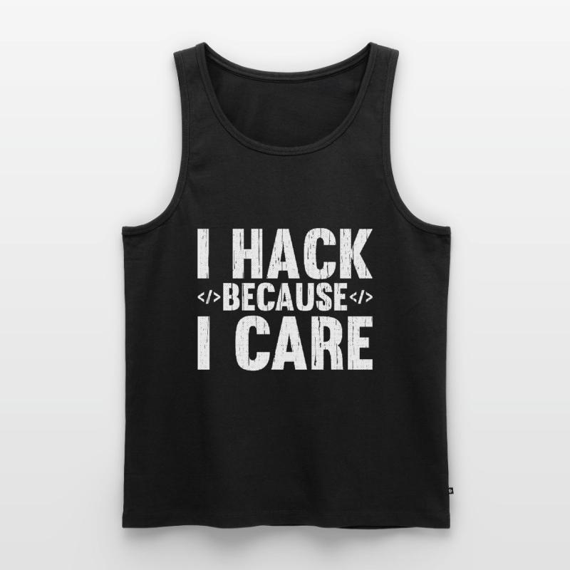 Hacker Hacking Code Computer admin Spruch Geschenk Männer Premium Bio Tank Top
