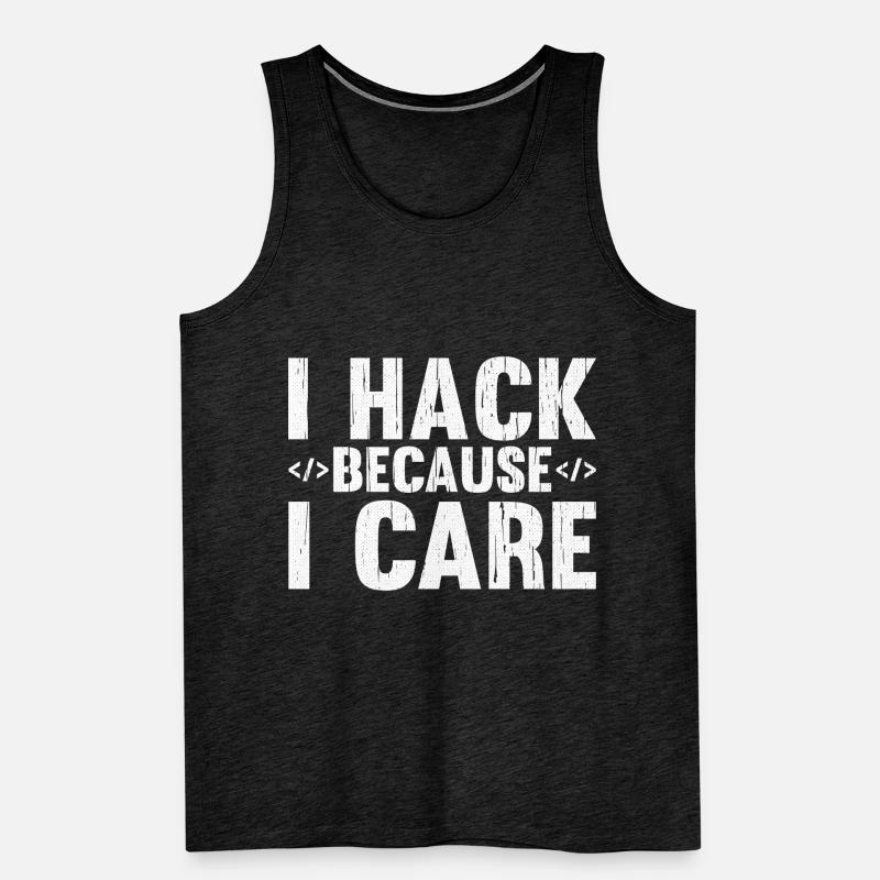 Hacker Hacking Code Computer admin Spruch Geschenk Männer Premium Bio Tank Top