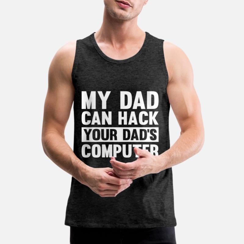 Hacker Hacking Code Computer papa Spruch Geschenk Männer Premium Bio Tank Top