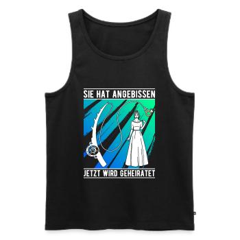 Angler Verlobung Junggesellenabschied Angeln - Männer Premium Bio Tank Top - Schwarz - Vorne - Michal (187cm)