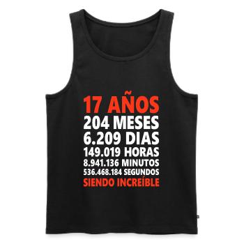 17. Geburtstag Spanien Spanisch Spruch Geschenk - Männer Premium Bio Tank Top - Schwarz - Vorne - Michal (187cm)