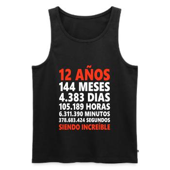 12. Geburtstag 12 Jahre Spanier Spanien Spruch - Männer Premium Bio Tank Top - Schwarz - Vorne - Michal (187cm)