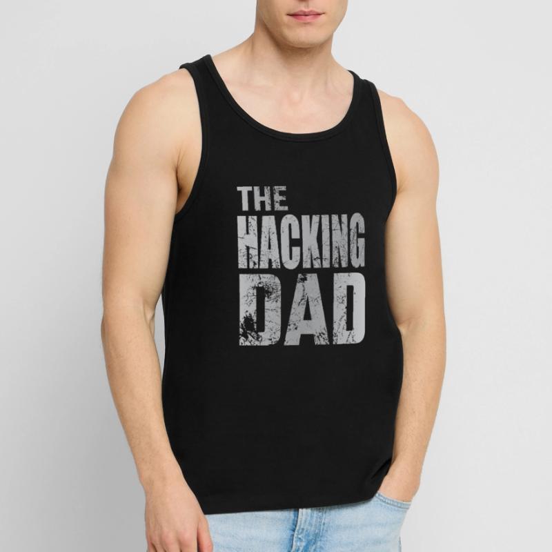 Le Hacking Dad Hacking Père Papa Code ordinateur Débardeur bio Premium Homme