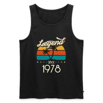 Vintage 1978 78 Anniversaire Rétro Millésime cadeau - Débardeur bio Premium Homme - noir - Devant - Michal (187cm)