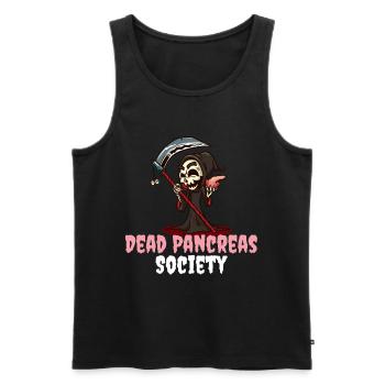 Dead Pancreas Society Cadeau diabétique - Débardeur bio Premium Homme - noir - Devant - Michal (187cm)