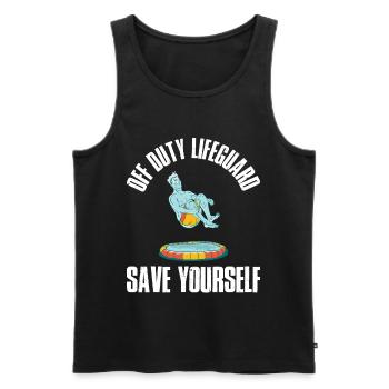 Off Duty Lifeguard Rettungsschwimmer Geschenk - Männer Premium Bio Tank Top - Schwarz - Vorne - AI Model Male 178 light (178cm)