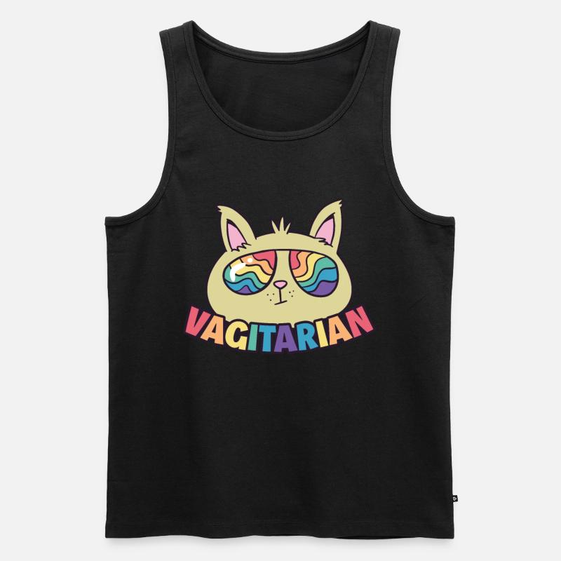 Vagitarian Lesbisch Geschenk - Männer Premium Bio Tank Top - Schwarz