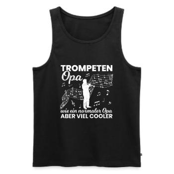 Trompeten Opa Trompeter Trompetenspieler Geschenk - Männer Premium Bio Tank Top - Schwarz - Vorne - Michal (187cm)