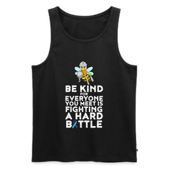 Be Child Suicide Prevention Gift - Men's Premium Organic Tank Top - black - Front - Michal (187cm)