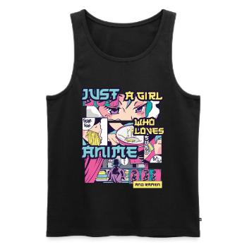Anime And Ramen Anime Geschenk - Männer Premium Bio Tank Top - Schwarz - Vorne - Michal (187cm)