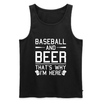 Baseball Pitcher Catcher Baseballspieler Geschenk - Männer Premium Bio Tank Top - Schwarz - Vorne - AI Model Male 178 light (178cm)