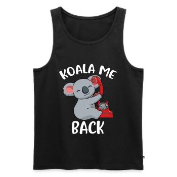 Koala Me Back Koala Gift - Men's Premium Organic Tank Top - black - Front - Michal (187cm)