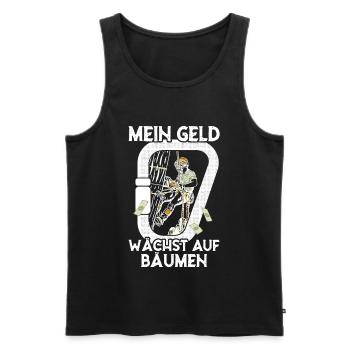 Mein Geld wächst auf Bäumen Arborist Baumpfleger - Männer Premium Bio Tank Top - Schwarz - Vorne - Michal (187cm)
