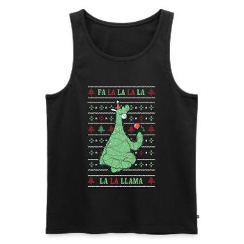 Llama Hässlicher Weihnachtspulli Geschenk - Männer Premium Bio Tank Top - Schwarz - Vorne - Michal (187cm)