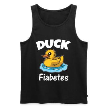 Ente Diabetes Diabetes Wortspiel Humor - Männer Premium Bio Tank Top - Schwarz - Vorne - Michal (187cm)