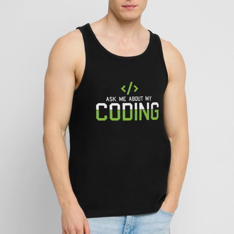 Hacking Programmierer Hacker Code Coding Geschenk Männer Premium Bio Tank Top