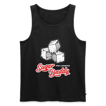 Sugar Daddy Typ 1 Diabetes Humor Männer - Männer Premium Bio Tank Top - Schwarz - Vorne - AI Model Male 178 light (178cm)