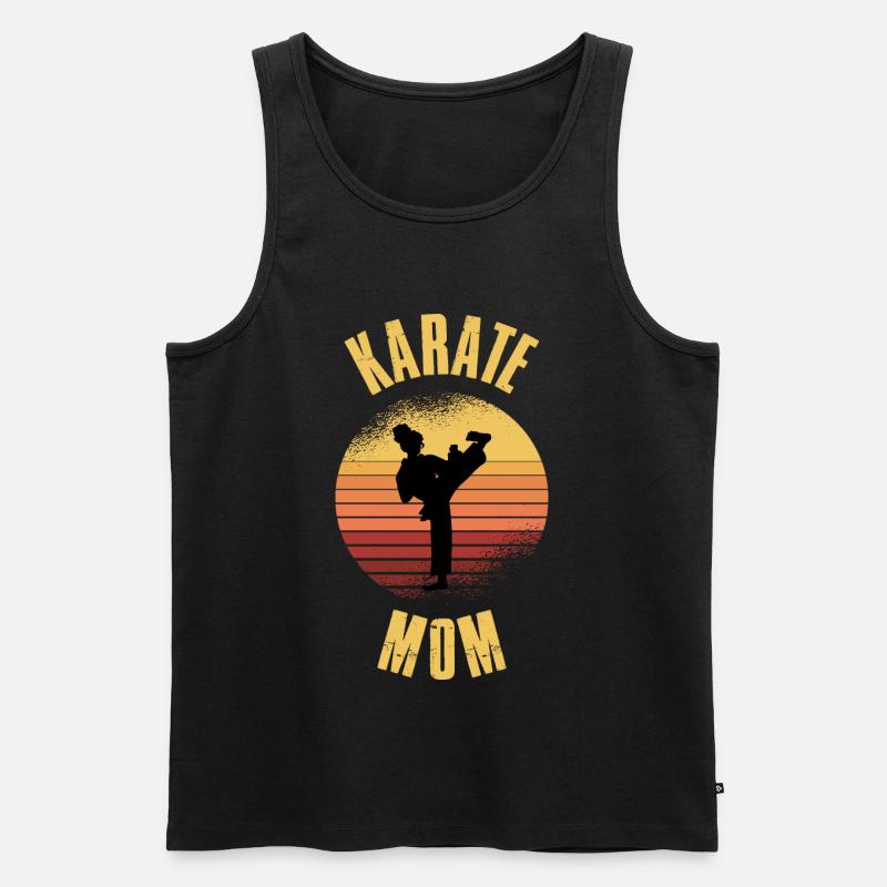 Karate Mom Karate Geschenk - Männer Premium Bio Tank Top - Schwarz