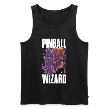 Pinball Wizard Retro Games Cadeau - Débardeur bio Premium Homme - noir - Devant - AI Model Male 178 light (178cm)