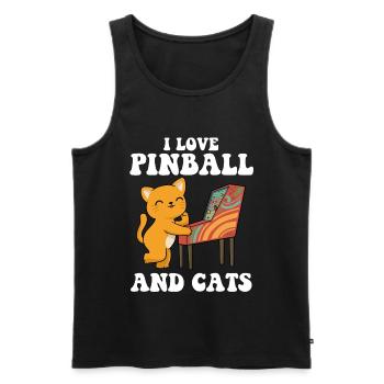 J’adore Pinball Retro Games Cadeau - Débardeur bio Premium Homme - noir - Devant - AI Model Male 178 light (178cm)
