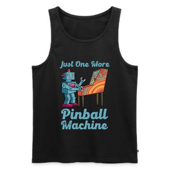 Just One More Pinball Retro Spiele Geschenk - Männer Premium Bio Tank Top - Schwarz - Vorne - Michal (187cm)