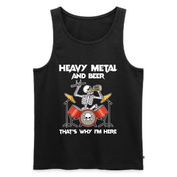 Heavy Metal Beer Heavy Metal Geschenk - Männer Premium Bio Tank Top - Schwarz - Vorne - Michal (187cm)