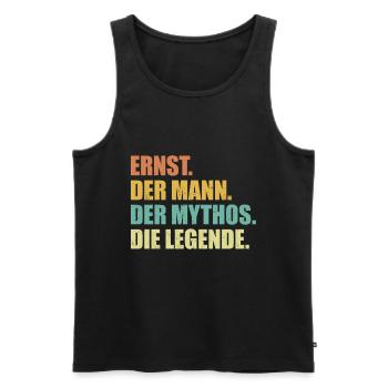 Ernst Name Mythos Legende Spruch Geschenk - Männer Premium Bio Tank Top - Schwarz - Vorne - Michal (187cm)
