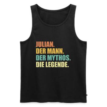 Julian Name Mythos Legende Spruch Geschenk - Männer Premium Bio Tank Top - Schwarz - Vorne - Michal (187cm)