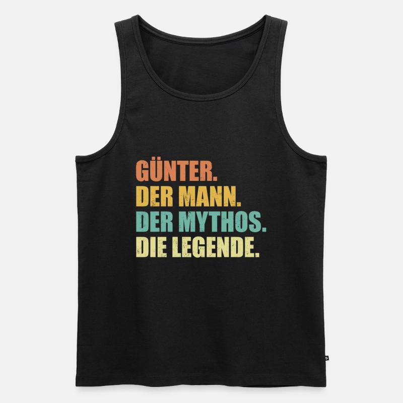 Günter Name Spruch Geschenk - Männer Premium Bio Tank Top - Schwarz