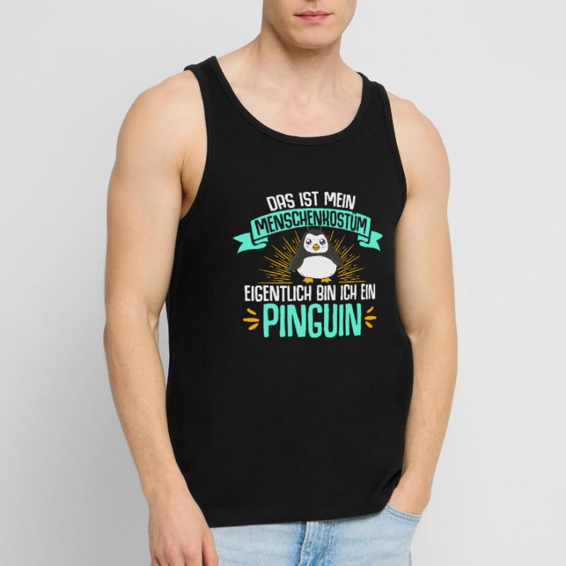 Eigentlich Bin Ich Ein Pinguin Geschenk Eis Vogel Männer Premium Bio Tank Top