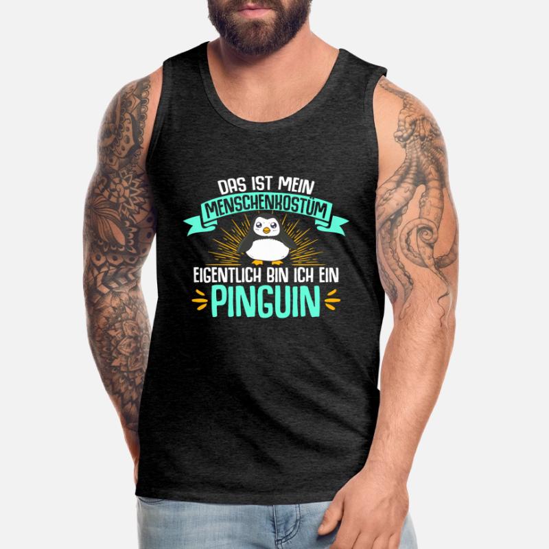 Eigentlich Bin Ich Ein Pinguin Geschenk Eis Vogel Männer Premium Bio Tank Top