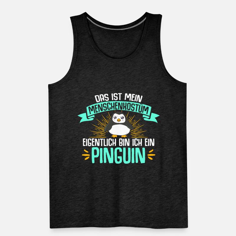 Eigentlich Bin Ich Ein Pinguin Geschenk Eis Vogel Männer Premium Bio Tank Top