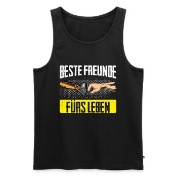 Beste Freunde Baggerfahrer Baggern Bagger Geschenk - Männer Premium Bio Tank Top - Schwarz - Vorne - Michal (187cm)