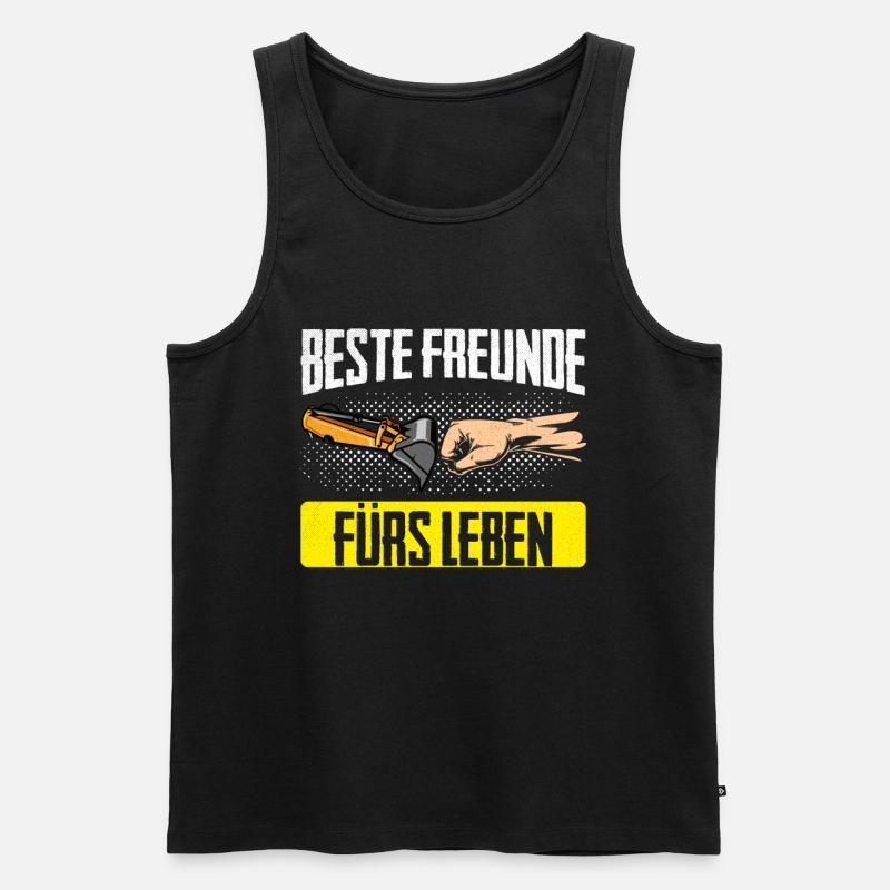 Beste Freunde Baggerfahrer Baggern Bagger Geschenk - Männer Premium Bio Tank Top - Schwarz