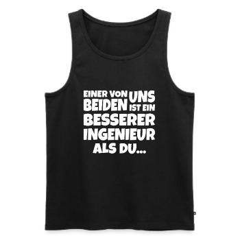 Der bessere Ingenieur Geschenk Bauingenieur - Männer Premium Bio Tank Top - Schwarz - Vorne - Michal (187cm)